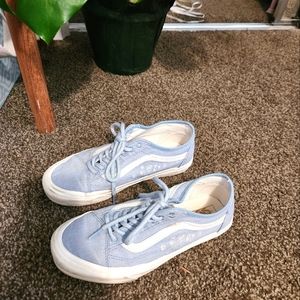 embroidered blue vans